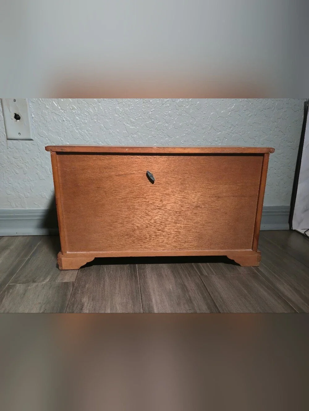 MCM Lg. Vtg. Wooden Jewelry Box 9 + 1 Compartment. Plays Beautiful Waltz.